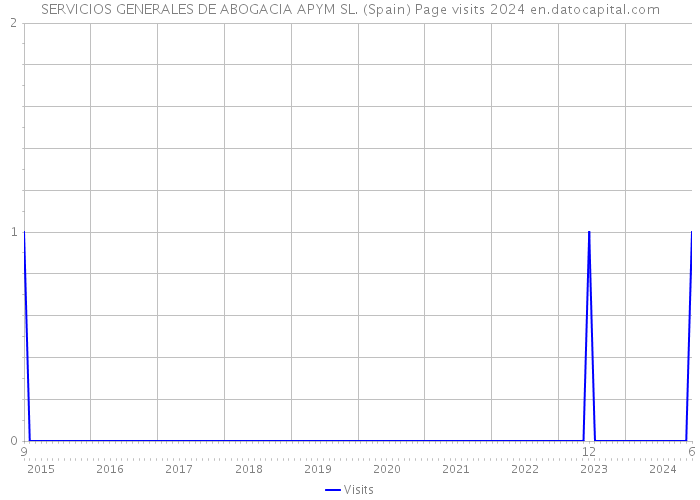 SERVICIOS GENERALES DE ABOGACIA APYM SL. (Spain) Page visits 2024 