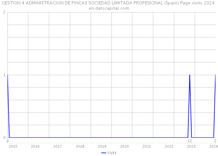 GESTION 4 ADMINISTRACION DE FINCAS SOCIEDAD LIMITADA PROFESIONAL (Spain) Page visits 2024 