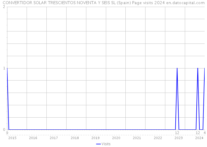 CONVERTIDOR SOLAR TRESCIENTOS NOVENTA Y SEIS SL (Spain) Page visits 2024 