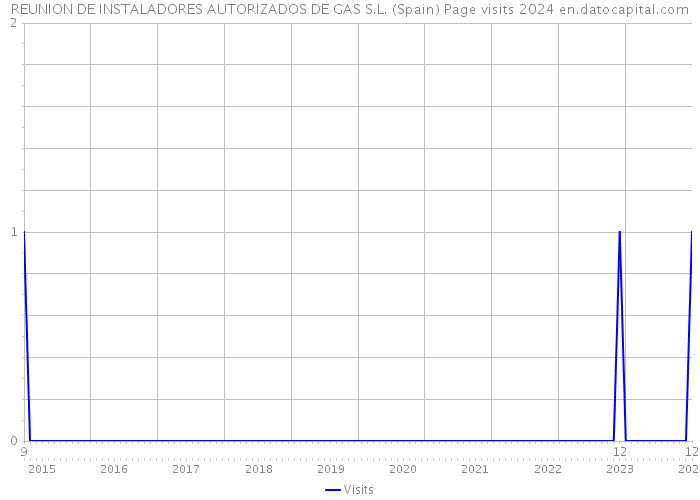 REUNION DE INSTALADORES AUTORIZADOS DE GAS S.L. (Spain) Page visits 2024 