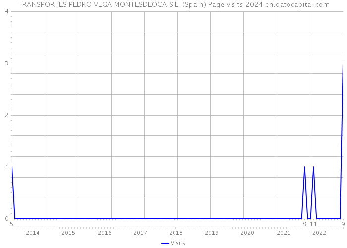 TRANSPORTES PEDRO VEGA MONTESDEOCA S.L. (Spain) Page visits 2024 