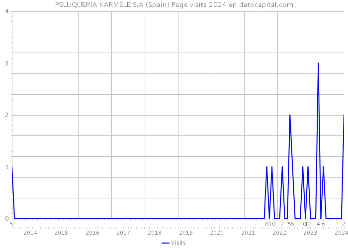 PELUQUERIA KARMELE S.A (Spain) Page visits 2024 