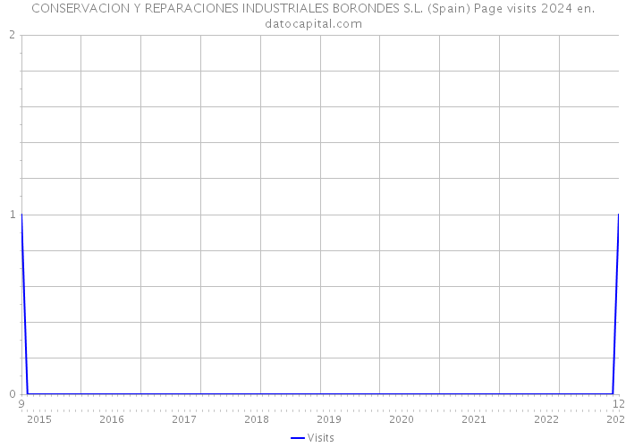 CONSERVACION Y REPARACIONES INDUSTRIALES BORONDES S.L. (Spain) Page visits 2024 