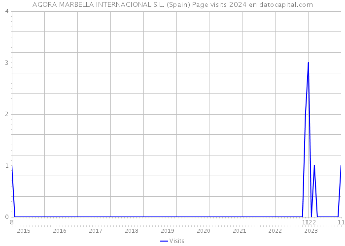 AGORA MARBELLA INTERNACIONAL S.L. (Spain) Page visits 2024 