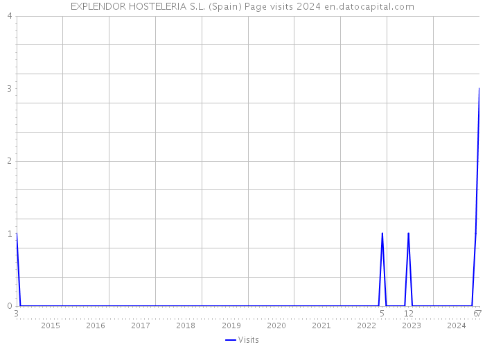 EXPLENDOR HOSTELERIA S.L. (Spain) Page visits 2024 