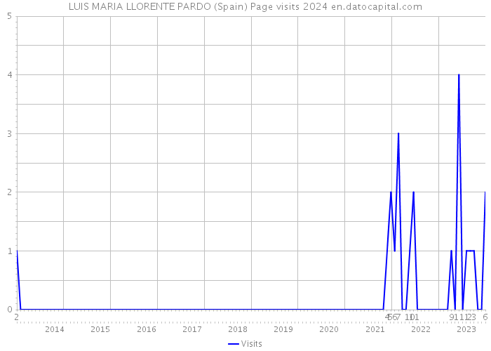 LUIS MARIA LLORENTE PARDO (Spain) Page visits 2024 