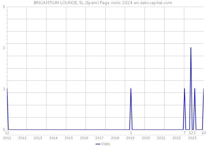 BRIGANTIUM LOUNGE, SL (Spain) Page visits 2024 
