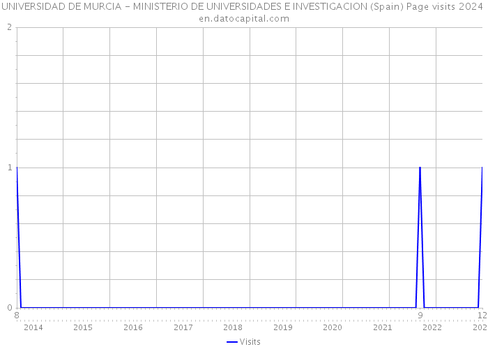 UNIVERSIDAD DE MURCIA - MINISTERIO DE UNIVERSIDADES E INVESTIGACION (Spain) Page visits 2024 