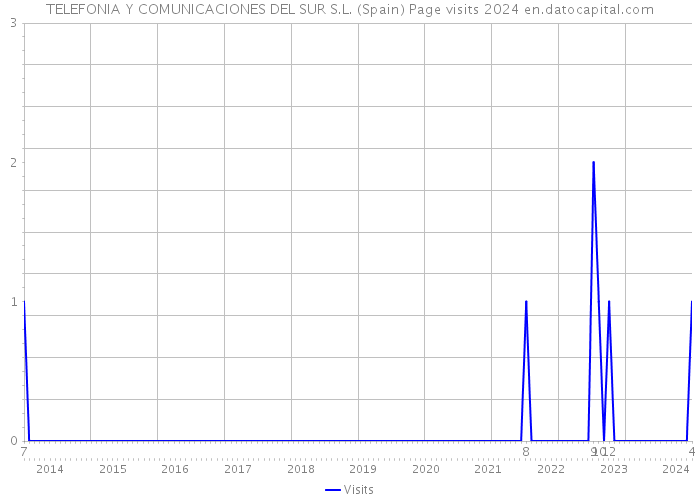 TELEFONIA Y COMUNICACIONES DEL SUR S.L. (Spain) Page visits 2024 