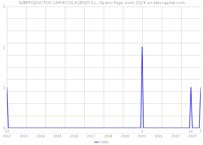 SUBPRODUCTOS CARNICOS AGENJO S.L. (Spain) Page visits 2024 