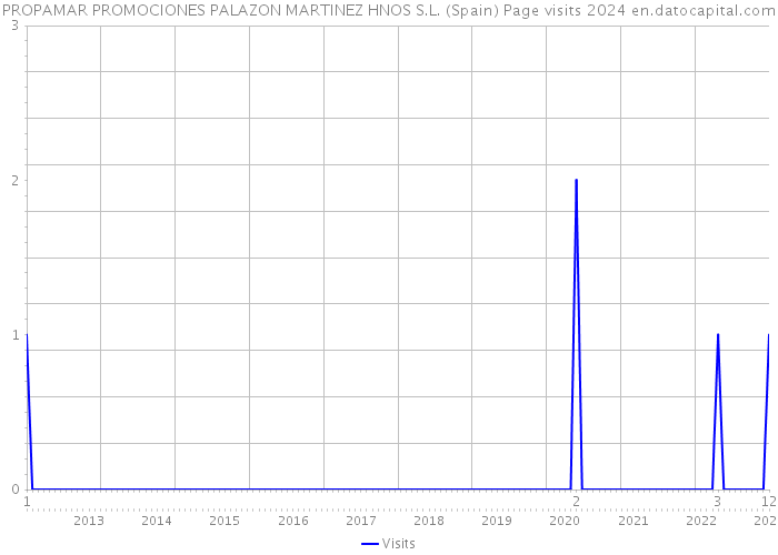 PROPAMAR PROMOCIONES PALAZON MARTINEZ HNOS S.L. (Spain) Page visits 2024 