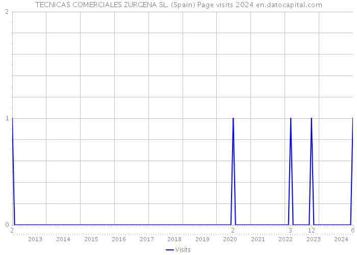 TECNICAS COMERCIALES ZURGENA SL. (Spain) Page visits 2024 