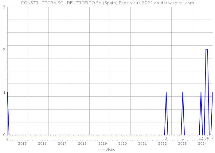 CONSTRUCTORA SOL DEL TROPICO SA (Spain) Page visits 2024 