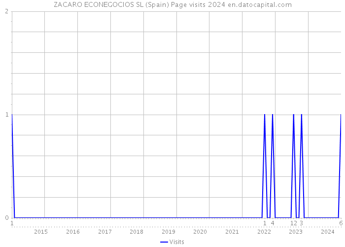 ZACARO ECONEGOCIOS SL (Spain) Page visits 2024 