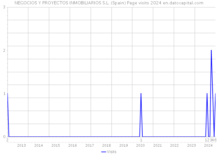 NEGOCIOS Y PROYECTOS INMOBILIARIOS S.L. (Spain) Page visits 2024 