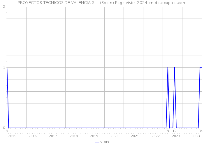 PROYECTOS TECNICOS DE VALENCIA S.L. (Spain) Page visits 2024 