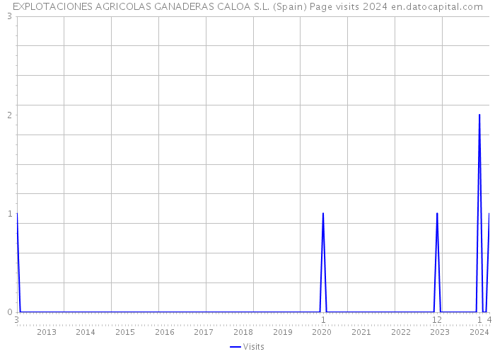 EXPLOTACIONES AGRICOLAS GANADERAS CALOA S.L. (Spain) Page visits 2024 