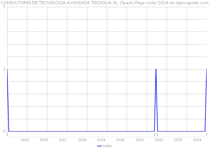 CONSULTORES DE TECNOLOGIA AVANZADA TECNOLIA SL. (Spain) Page visits 2024 