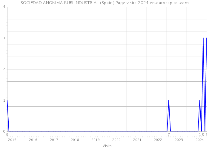 SOCIEDAD ANONIMA RUBI INDUSTRIAL (Spain) Page visits 2024 
