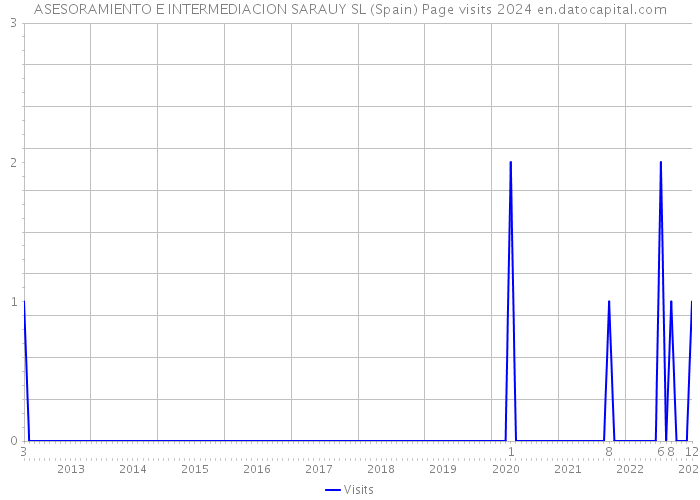 ASESORAMIENTO E INTERMEDIACION SARAUY SL (Spain) Page visits 2024 