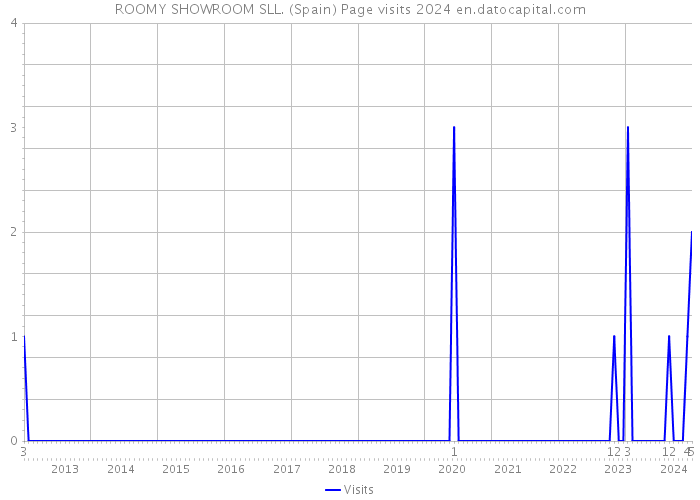 ROOMY SHOWROOM SLL. (Spain) Page visits 2024 