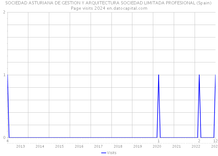 SOCIEDAD ASTURIANA DE GESTION Y ARQUITECTURA SOCIEDAD LIMITADA PROFESIONAL (Spain) Page visits 2024 