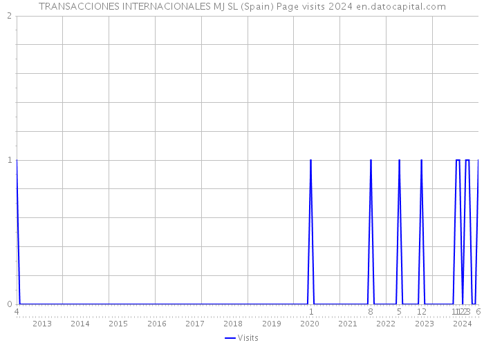 TRANSACCIONES INTERNACIONALES MJ SL (Spain) Page visits 2024 