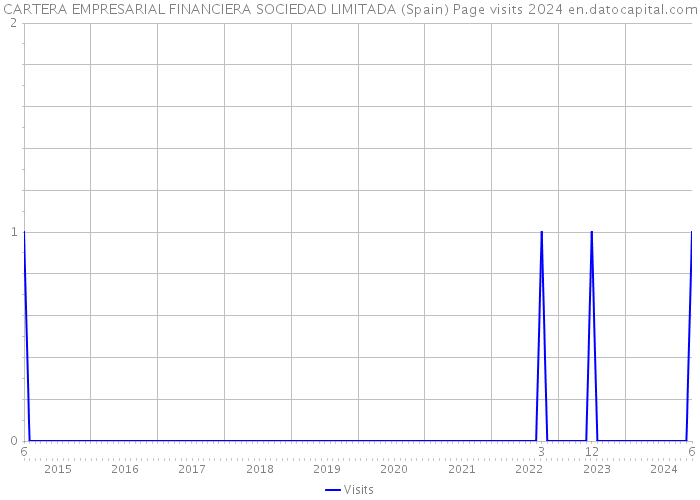 CARTERA EMPRESARIAL FINANCIERA SOCIEDAD LIMITADA (Spain) Page visits 2024 