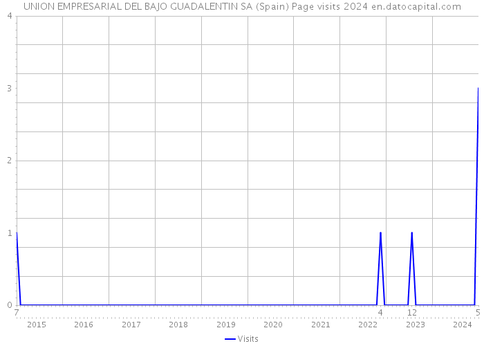 UNION EMPRESARIAL DEL BAJO GUADALENTIN SA (Spain) Page visits 2024 