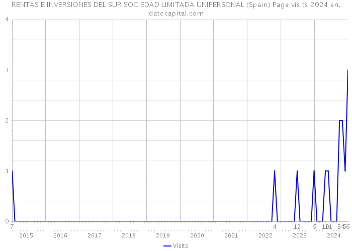 RENTAS E INVERSIONES DEL SUR SOCIEDAD LIMITADA UNIPERSONAL (Spain) Page visits 2024 