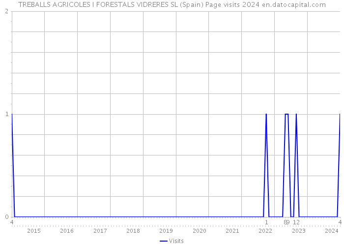 TREBALLS AGRICOLES I FORESTALS VIDRERES SL (Spain) Page visits 2024 