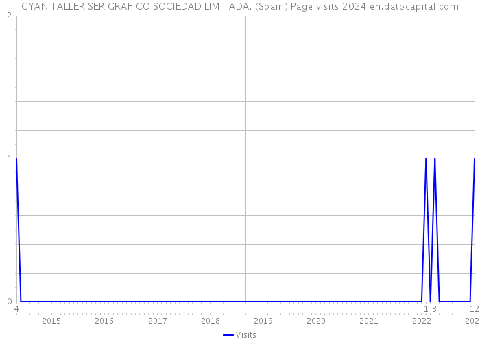 CYAN TALLER SERIGRAFICO SOCIEDAD LIMITADA. (Spain) Page visits 2024 