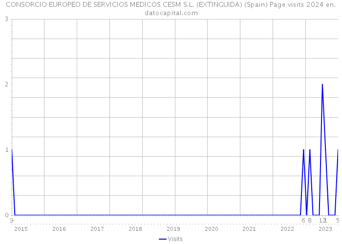 CONSORCIO EUROPEO DE SERVICIOS MEDICOS CESM S.L. (EXTINGUIDA) (Spain) Page visits 2024 