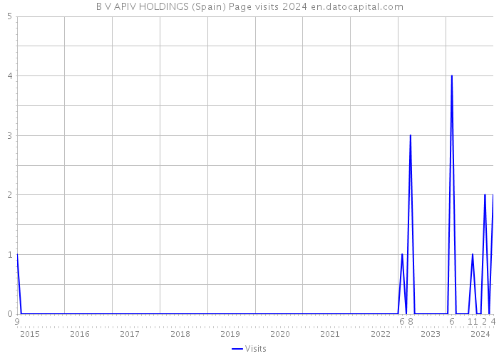 B V APIV HOLDINGS (Spain) Page visits 2024 
