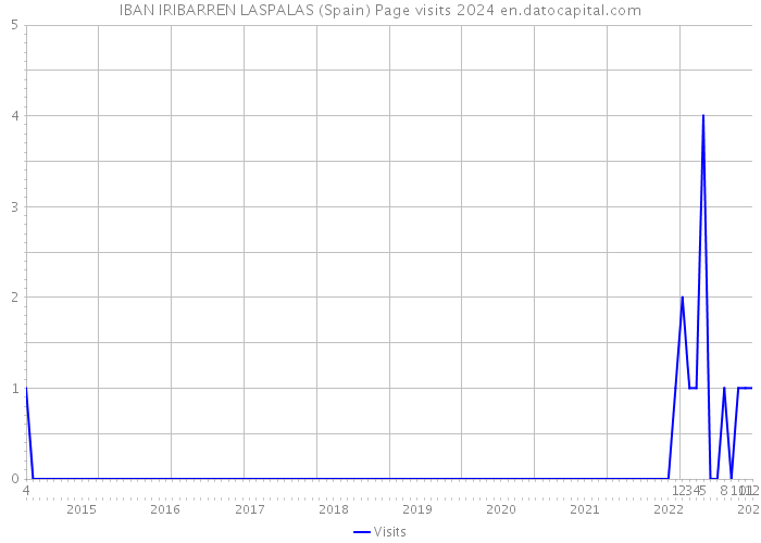 IBAN IRIBARREN LASPALAS (Spain) Page visits 2024 