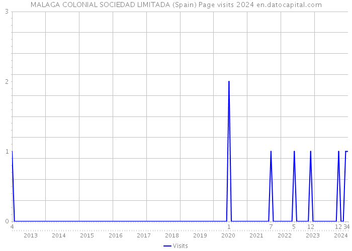 MALAGA COLONIAL SOCIEDAD LIMITADA (Spain) Page visits 2024 