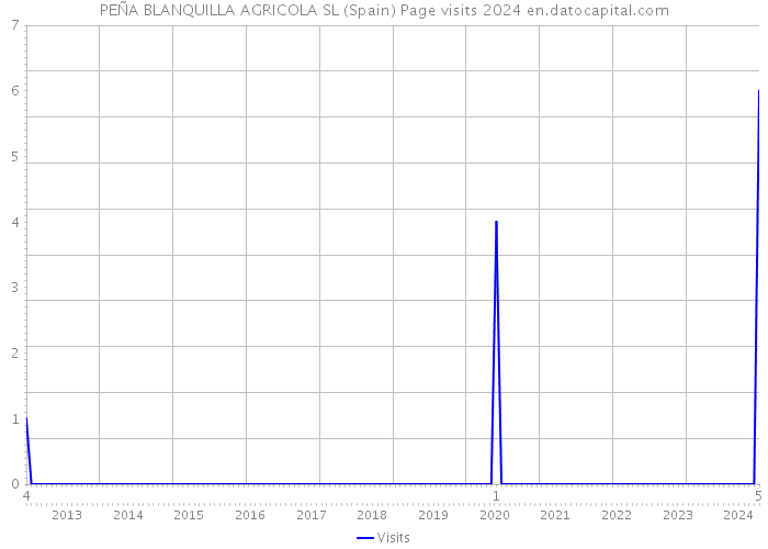 PEÑA BLANQUILLA AGRICOLA SL (Spain) Page visits 2024 