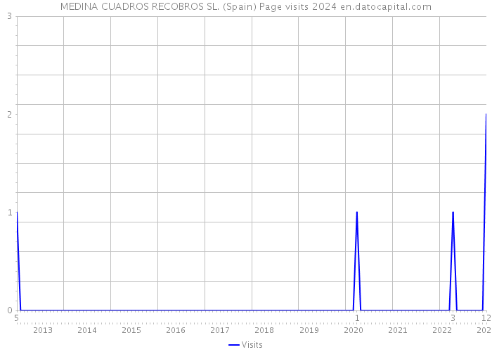 MEDINA CUADROS RECOBROS SL. (Spain) Page visits 2024 