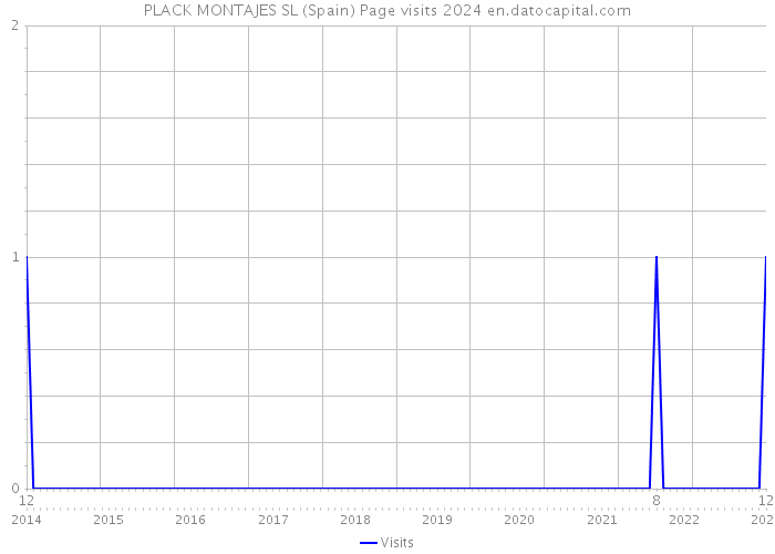 PLACK MONTAJES SL (Spain) Page visits 2024 