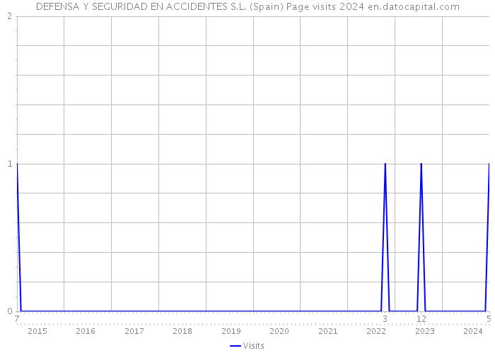 DEFENSA Y SEGURIDAD EN ACCIDENTES S.L. (Spain) Page visits 2024 