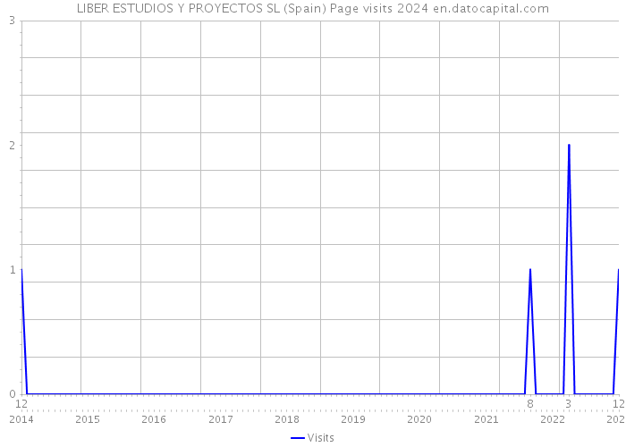 LIBER ESTUDIOS Y PROYECTOS SL (Spain) Page visits 2024 