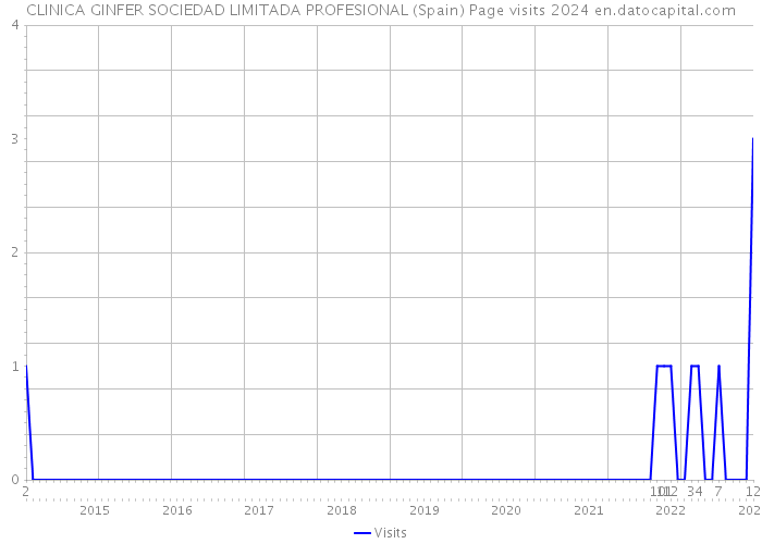 CLINICA GINFER SOCIEDAD LIMITADA PROFESIONAL (Spain) Page visits 2024 