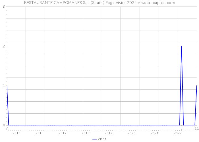 RESTAURANTE CAMPOMANES S.L. (Spain) Page visits 2024 