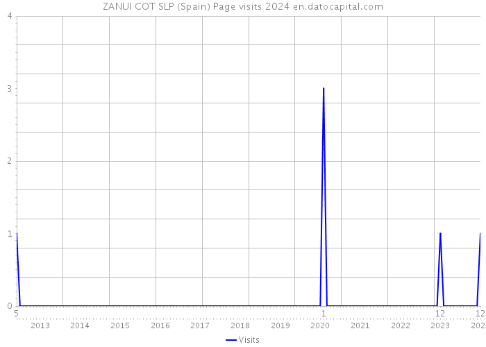 ZANUI COT SLP (Spain) Page visits 2024 