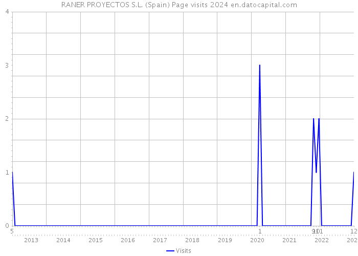 RANER PROYECTOS S.L. (Spain) Page visits 2024 