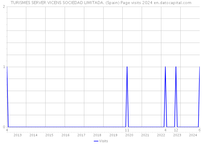 TURISMES SERVER VICENS SOCIEDAD LIMITADA. (Spain) Page visits 2024 