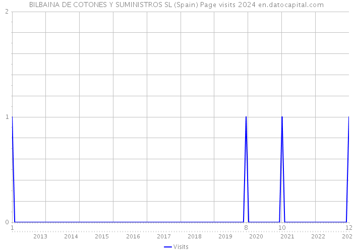 BILBAINA DE COTONES Y SUMINISTROS SL (Spain) Page visits 2024 