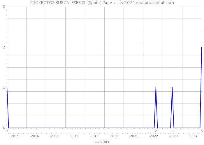 PROYECTOS BURGALESES SL (Spain) Page visits 2024 