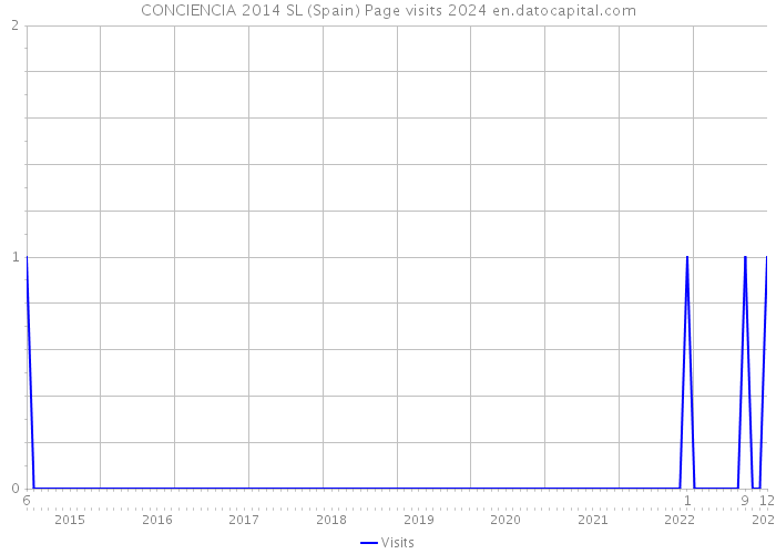 CONCIENCIA 2014 SL (Spain) Page visits 2024 