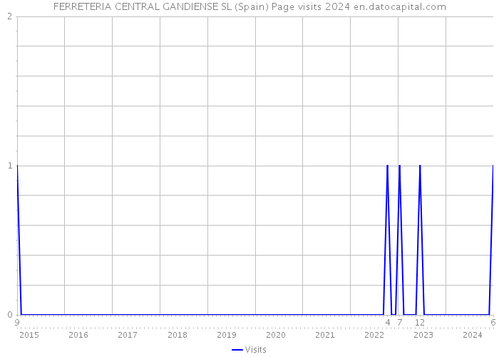 FERRETERIA CENTRAL GANDIENSE SL (Spain) Page visits 2024 